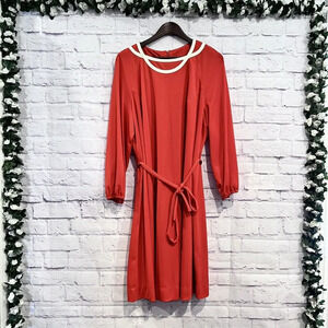 The Kohler Collection‎ Vintage Women's Size XL Orange Long Sleeve Dress